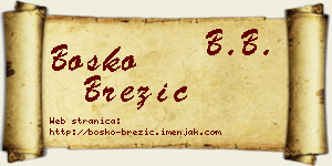Boško Brezić vizit kartica